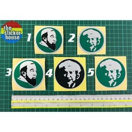 TOK GURU NIK AZIZ / USTAZ AZHAR IDRUS STICKER CUTTING OVERLAPPING REFLECTIVE