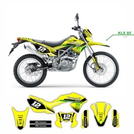 Decal Sticker klx bf Decal Sticker Striping yellow list black motif simple simple cool Custom Full B