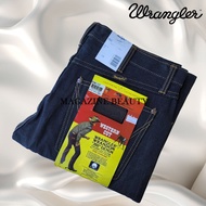 Wrangler กางเกงยีนส์ กระบอกใหญ่ ผ้าด้าน สี Midnight (กระดุม) พร้อมส่ง