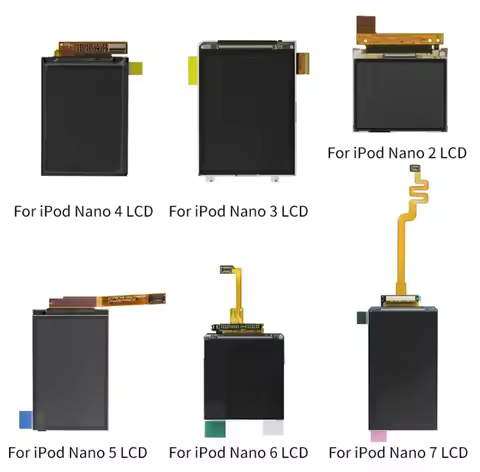 For iPod Nano 5 6 7 Generation LCD Display Screen Replacement parts For iPod Nano 2 3 4 5 6 7 LCD sc