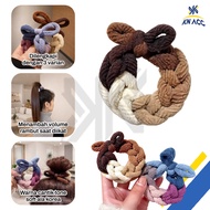 [KN ACC] NANVAN NVN-AKSW06 THICK BRAID HAIR TIE - 5X HIGHER PONYTAIL LIFT HAIR TIE - SOFT ELASTIC - 