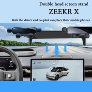 ZLWR ที่วางโทรศัพท์มือถือพวงมาลัยขวาพลังงานใหม่พร้อมหน้าจอควบคุมส่วนกลางที่วางโทรศัพท์มือถือสองหัวเห