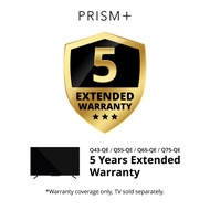 PRISM+ TV Extended Warranty - Quantum Edition TV (Q-Series: Q43-QE; Q55-QE; Q65-QE; Q75-QE)
