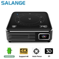 Salange P11 Mini Projector 4K HD DLP Android 9.0 Support WIFI BT 5.0 HDMI Mini Video Beamer Mobile one with Baery and Tr