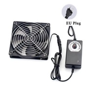 Nocclili | 220V 12V Exhaust Cooling Fans with Controller 12cm for Workstation Cabinet Radiator Serve