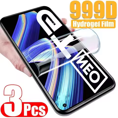 3PCS Hydrogel Film Realme X3 SuperZoom Protective Film For Realme GT Neo 8 Pro 7 X7 6 6i 5 C21 C3 C2