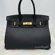 Hermes Birkin 30 愛馬仕鉑金包30黑色金扣 Togo Black