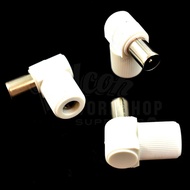 Male Right Angle RF Coaxial TV Aerial Connector Plug 90 Degree