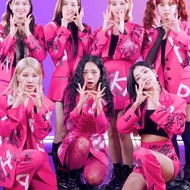 Korean Girl Group kpop Performance Costume Playing Song Costume Short Stage Costume Rose Red Jazz Co