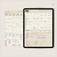 亞麻色直式電子手帳 2022年下半年