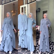 Best Seller AIRINSET - SETELAN CERUTY BABYDOLL POLOS TERBARU - PAKAIAN WANITA FASHION REMAJA MUSLIM 