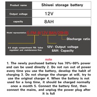 12V 8AH/20HR Shiwei Storage Battery UPS Battery 12V 8Ah 20hr 12 Volts 8 Ampere Rechargeable Valve