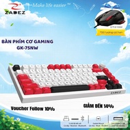 ZADEZ GK-75N Mechanical Gaming Keyboard Three Connection Modes-Layout 75% with 82 Keys, Super Green 