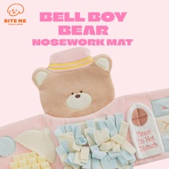 Bite Me Bellboy Bear Nosework Mat (Nosework/Rustle/Squeak) ของเล่นซ่อนขนม นำเข้าจากเกาหลี