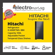 Hitachi R-V690P7MS-BBK Inverter Refrigerator