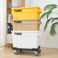 THOR Storage Box 53L Household Goods Storage Box with Lid Outdoor Carrying Box Camping Equipment Sto