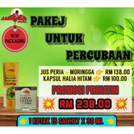 Jus Peria Katak Plus Moringga ➕  Kapsul Halia Hitam