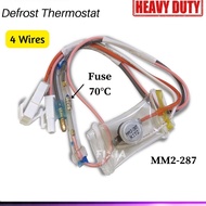 Heavy Duty Toshiba MM2-287 Refrigerator Fridge Defrost Thermostat Sensor Round+Thermal Thermo Fuse T
