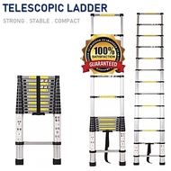 ( LD1 ) 11 Steps 320CM Extendable Foldable Aluminium Telescopic Pole Ladder / Tangga
