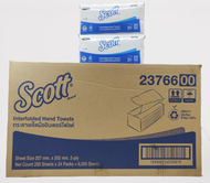 New Arrival SCOTT Interfold Hand Towel 2 Ply Economy กระดาษเช็ดมือแบบแผ่น หนา 2 ชั้น แบบประหยัด แผ่