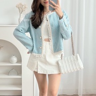 Enora The Label | Cecilia Tweed Blazer | Long Sleeves Women's Tweed Top Tweed Blazer Women Blazer