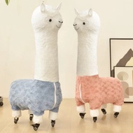 Super high quality Alpaca camel chair - Large sheep wool animal chair with footrest wheels