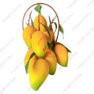 Fake fruit, decorative model fruit, 10 Imitation Yellow Sand Mango Fruits, fake fruit