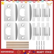 [Redpowderyan.] 4 Pack Door  Strike Plate-Stainless Steel Door Lock Strike Plate Repair Kits-Door  R