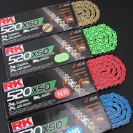 ✺RK chain motorcycle 520 color oil seal silent sleeve chain 120 sections suitable for NK400 KTM390Ni