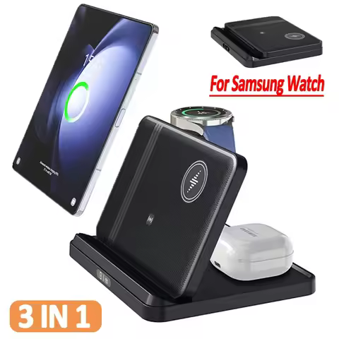 Foldable Wireless Charger Stand for Samsung Galaxy Z Fold 5 4 3 S24 Ultra Fast Charging Dock Station