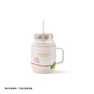Starbucks Cup Natural Series Glass Straw Cup Stainless Steel Desktop Cup Mug Detachable Coffee Water Cup-----Donghua Preferred Store 9L70