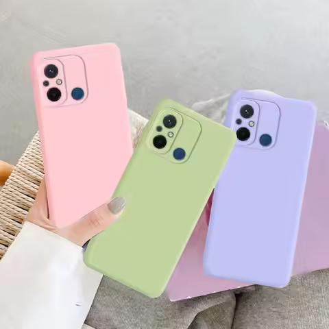 For Xiaomi Redmi 12C Case Liquid Silicone Cover For Xiaomi Redmi 12C 12 C Phone For Redmi 12C Case