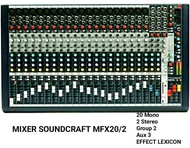 Mixer audio Soundcraft MFX20/2 MFX 20 Channel Effect Lexicon
