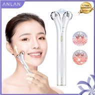 ANLAN Face Roller Massager ประคบร้อน EMS Micro Current V Face Slimming Massager Face Lifting Double Chin Removal คอไหล่ Slimmer Multi-Use