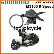 Shimano Alivio M3100 Groupset 9 Speed Right SL-M3100 Shifter Lever RD-M3100 Rear Derailleur SGS 9 Sp