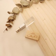 【蒔設計-客製化】32G 原木水晶雙拼隨身碟 USB