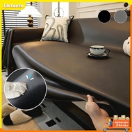 Sofa Cover Black 1/2/3/4 Seats Furniture Cat Scratch Protection Waterproof No Island