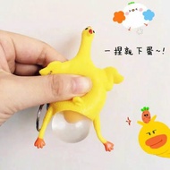 Squishy Funny Laying Chicken Laying Eggs Anti Stress Toys No Keychain