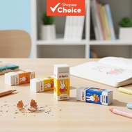 M&G Stationery Original Miffy Collection Eraser for Students, Square Exam Eraser, Low Chip, Easy Wip