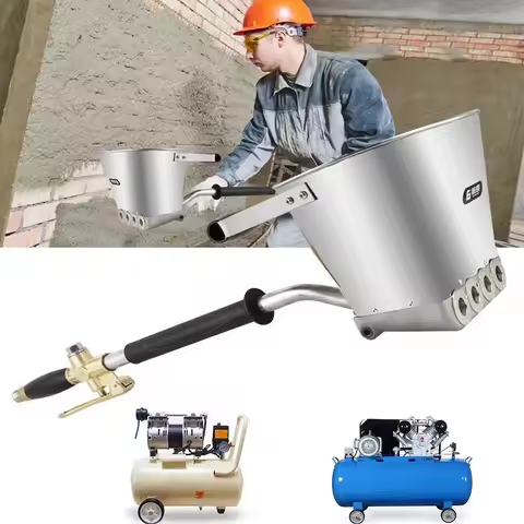 2025 Spray Gun for Painting Walls Ceilings Cement Mortar Sprayer Plaster Hopper Gun Hopper Ladle Buc