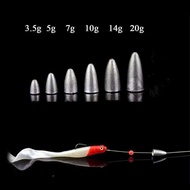 Timah Pemberat Kerucut Sinker Umpan Pancing Carolina Rig Softlure Ajing Rayap Paddle Curly Kalen