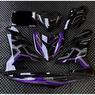 YAMAHA Y15 Y15zr V1 V2 vietnam purple grey (Y16 design for Y15) Black Cover set Free Emblem(×4)