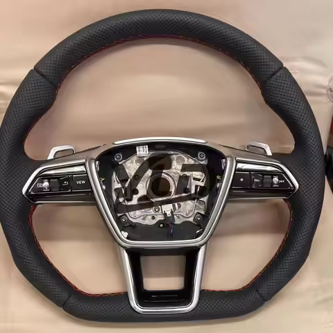 Flat Auto Steering Wheel For Audi A3 A4 A5 A6 A7 A8 Q3 Q5 Q7 S3 S4 S5 Car Electronics Interior Acces