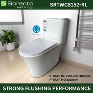 SRTWC8152-RL SORENTO ONE PIECE WATER CLOSET RIMLESS S-TRAP 200250300MM & P-TRAP 180MM - TOILET BOWL