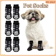 Pets Socks Cat Paw Cover Dog Paw Cover Socks with Print Paw Protector Anti-Slip Breathable