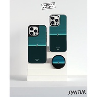CASECASE X Suntur Lucky we found Magnetic suction Black&Sliver Mirror iPhone Case IPhone 16 15 14 13
