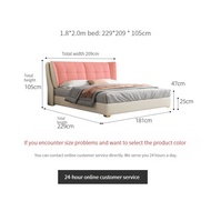 HOMIE LIFE เตียงติดพื้น Bedroom Leather เตียงนอน 6 ฟุต Big Bed เตียงมินิมอล H60 1.5M(1500mm*2000mm) One