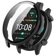 全城熱賣 - 適用於小米 Haylou RT3 / Solar Plus LS16 PC+鋼化膜一體手錶保護殼（黑色）