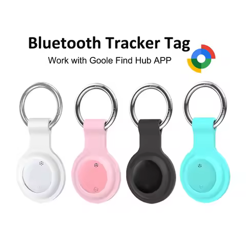 4 Pack Android Smart Bluetooth Item Finder Compatible with Google Find My APP Key Finder, Tracker Lo