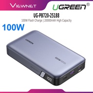 UGREEN USB C POWERBANK  UG-PB720-25188 100W 20,000MAH 2C1A 3 PORT POWERBANK FAST CHARGING - PORTABLE